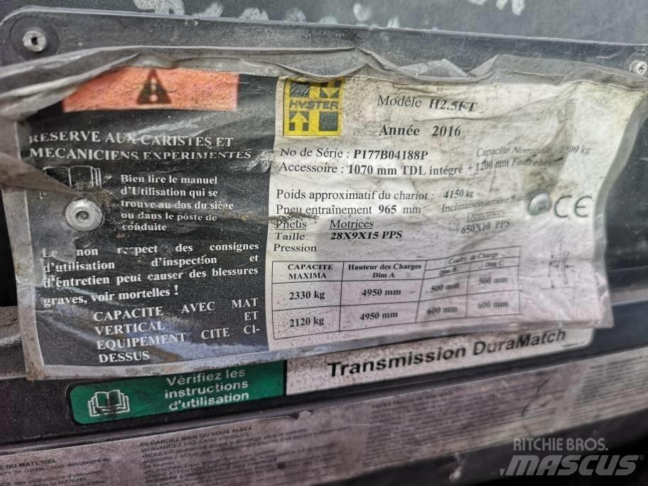 Hyster H 2.5 FT LPG LPG'li forkliftler