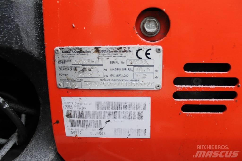 Kubota kx57-4 Mini ekskavatörler, 7 tona dek