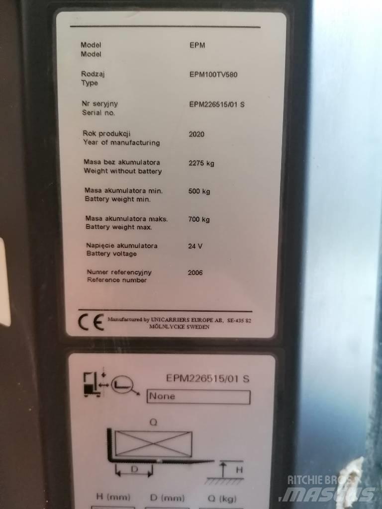 UniCarriers EPM100 Yüksek seviye siparis toplayici