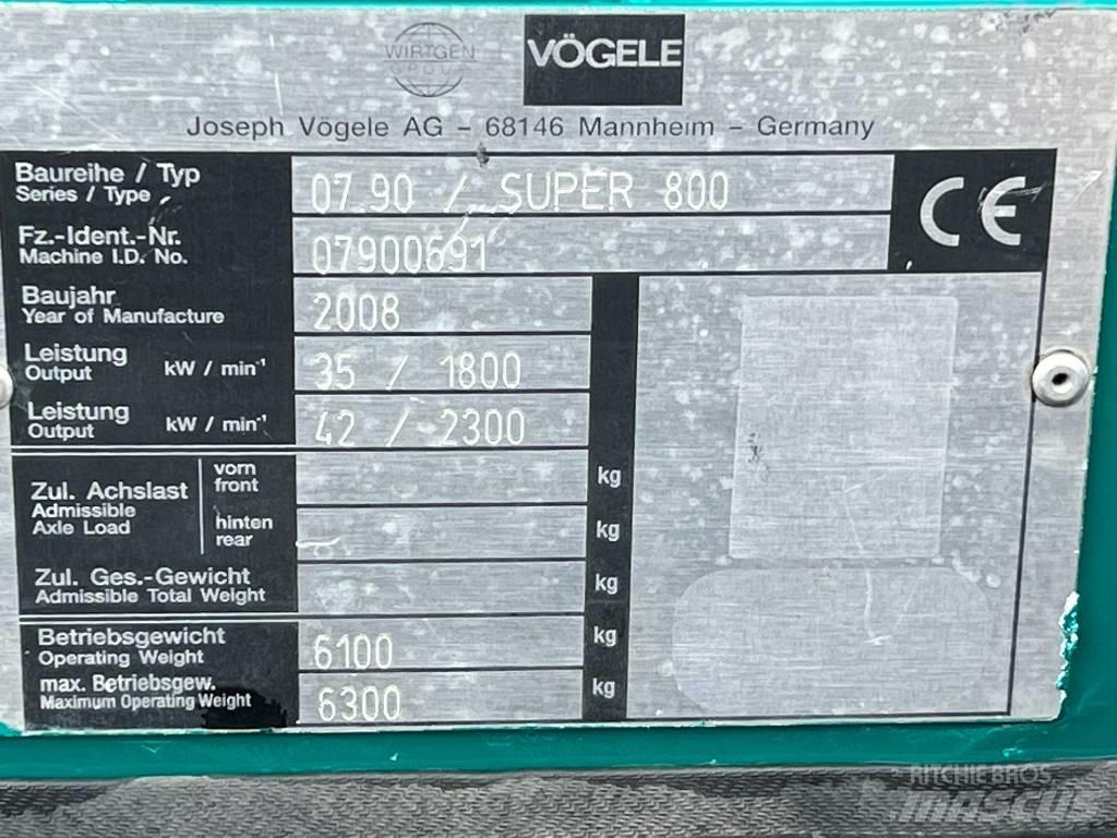 Vögele Super 800 Asfalt sericiler