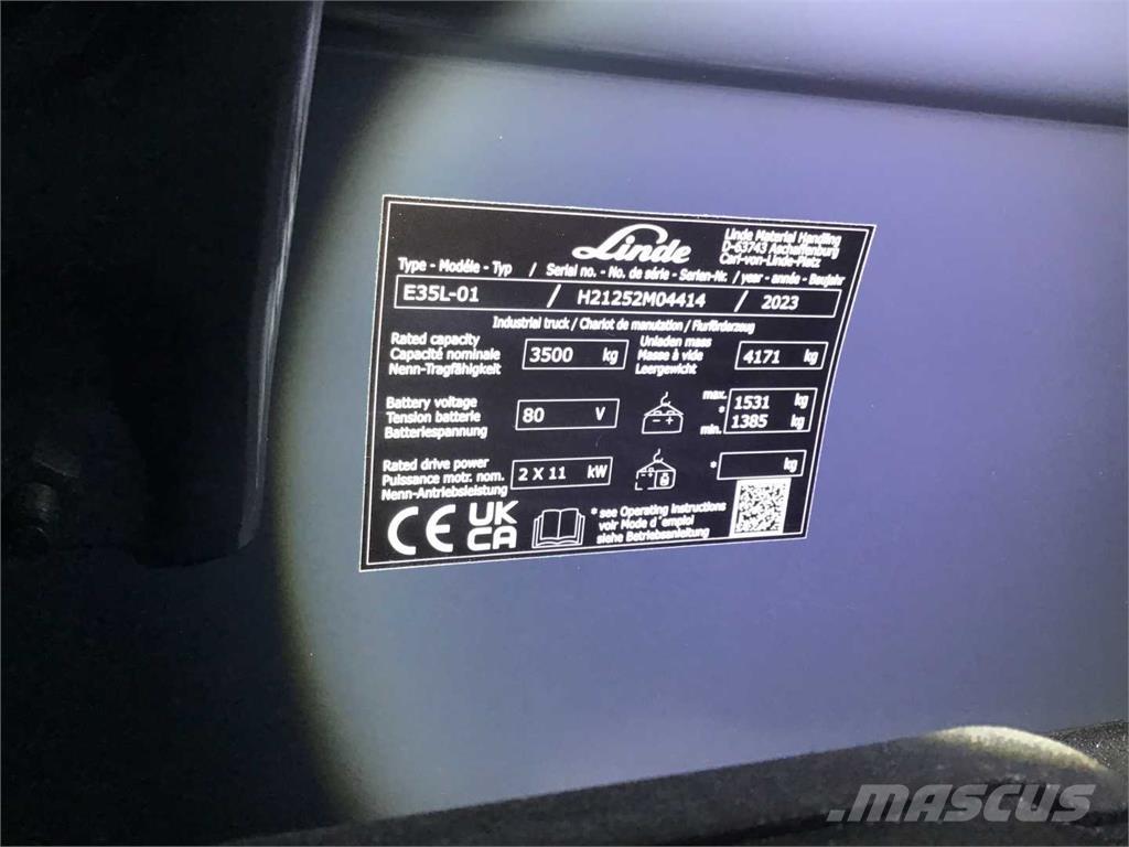 Linde E35L Elektrikli forkliftler