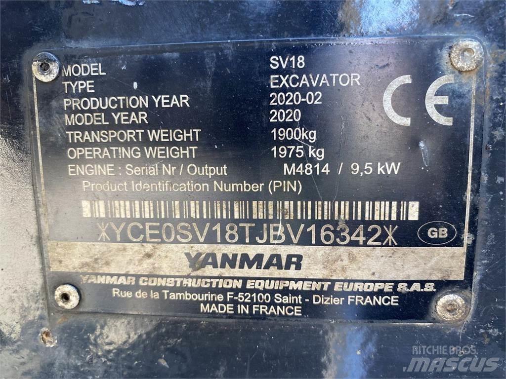 Yanmar SV18 Lastik tekerli ekskavatörler