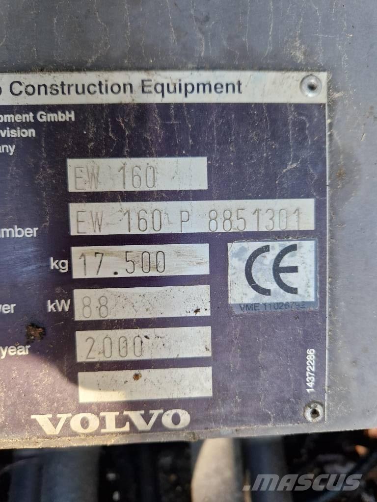Volvo EW 160 Lastik tekerli ekskavatörler