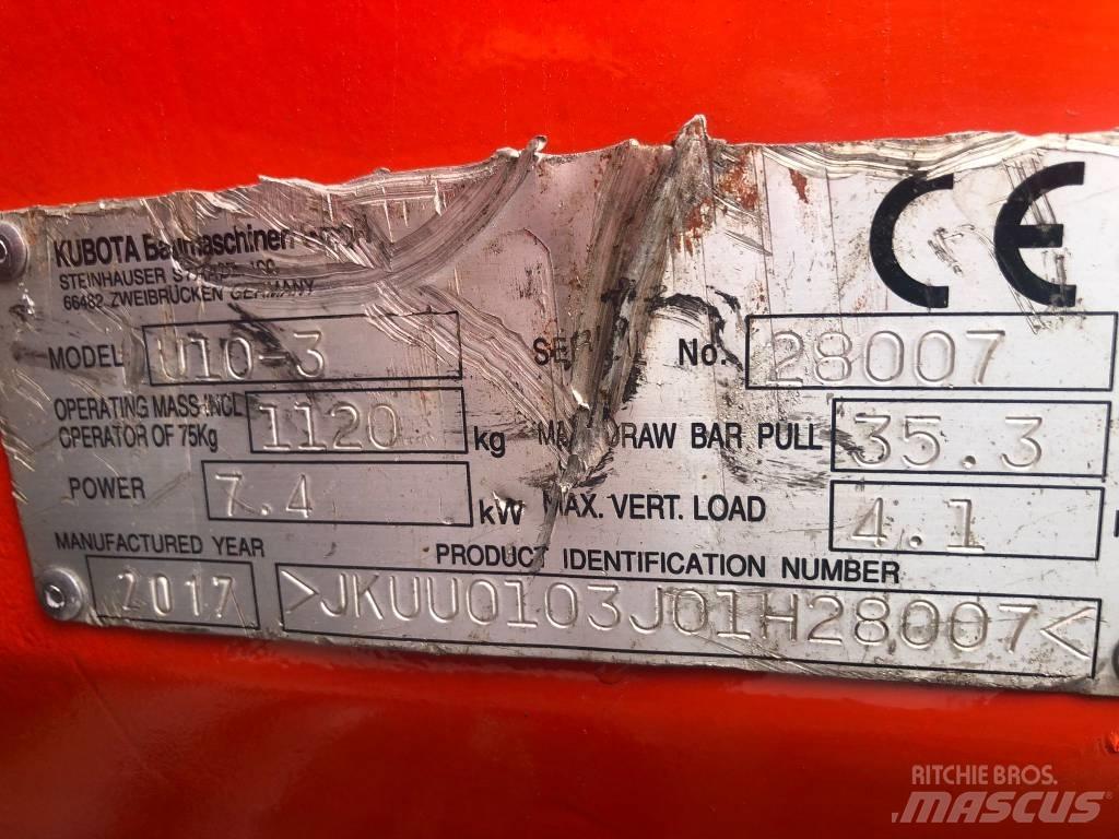 Kubota U 10-3 Mini ekskavatörler, 7 tona dek