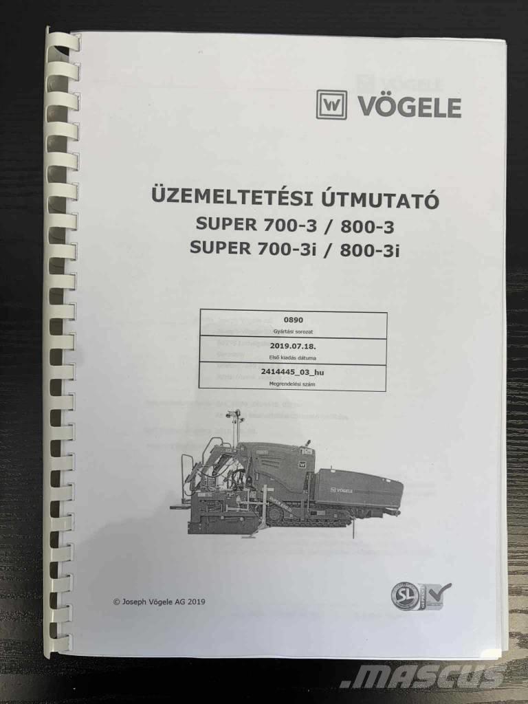 Vögele Super 800-3i Asfalt sericiler