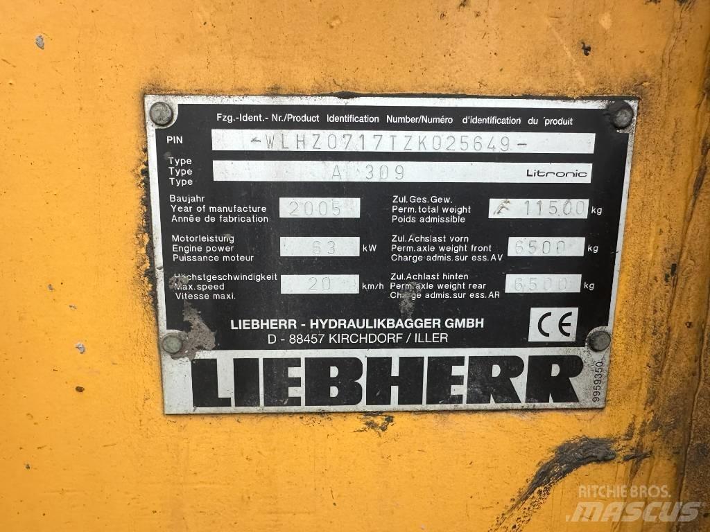 Liebherr A 309 Lastik tekerli ekskavatörler
