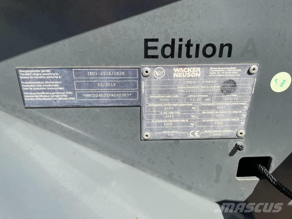 Wacker Neuson DV 90 Belden kirma kamyonlar