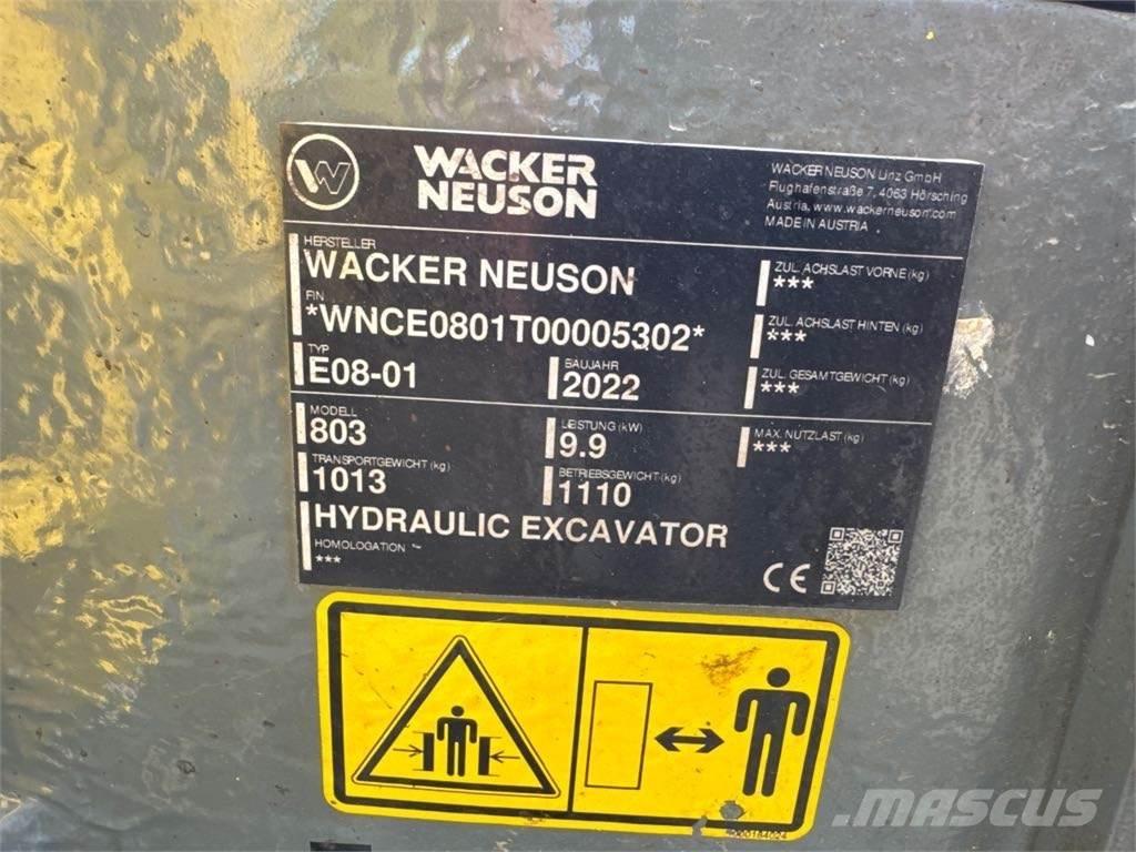 Wacker Neuson 803 Paletli ekskavatörler
