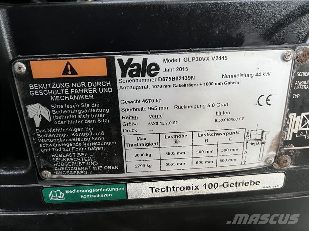 Yale GLP30VXV2445 LPG'li forkliftler