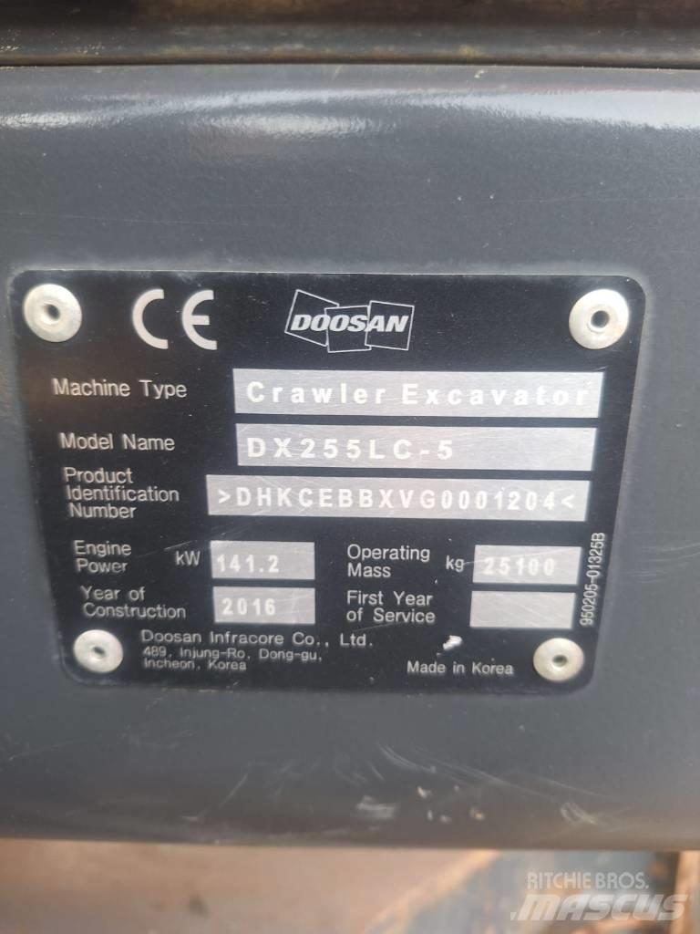 Doosan DX 255 LC-5 Paletli ekskavatörler