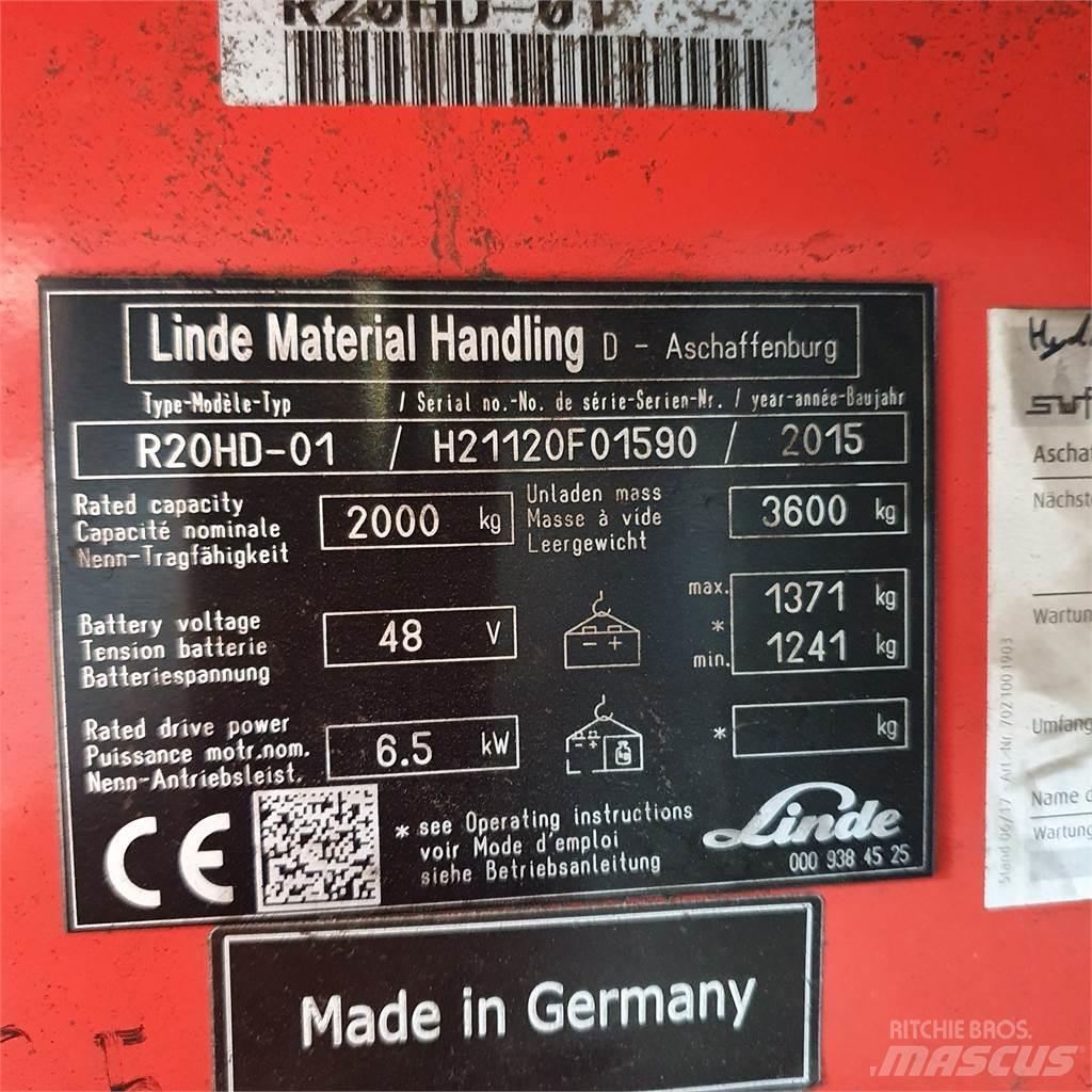 Linde R20HD Reach truck - depo içi istif araçları