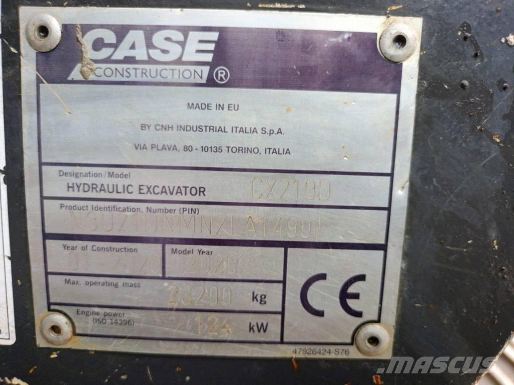 CASE CX 210 D Paletli ekskavatörler