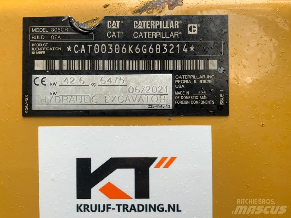 CAT erpillar 306 CR Mini ekskavatörler, 7 tona dek