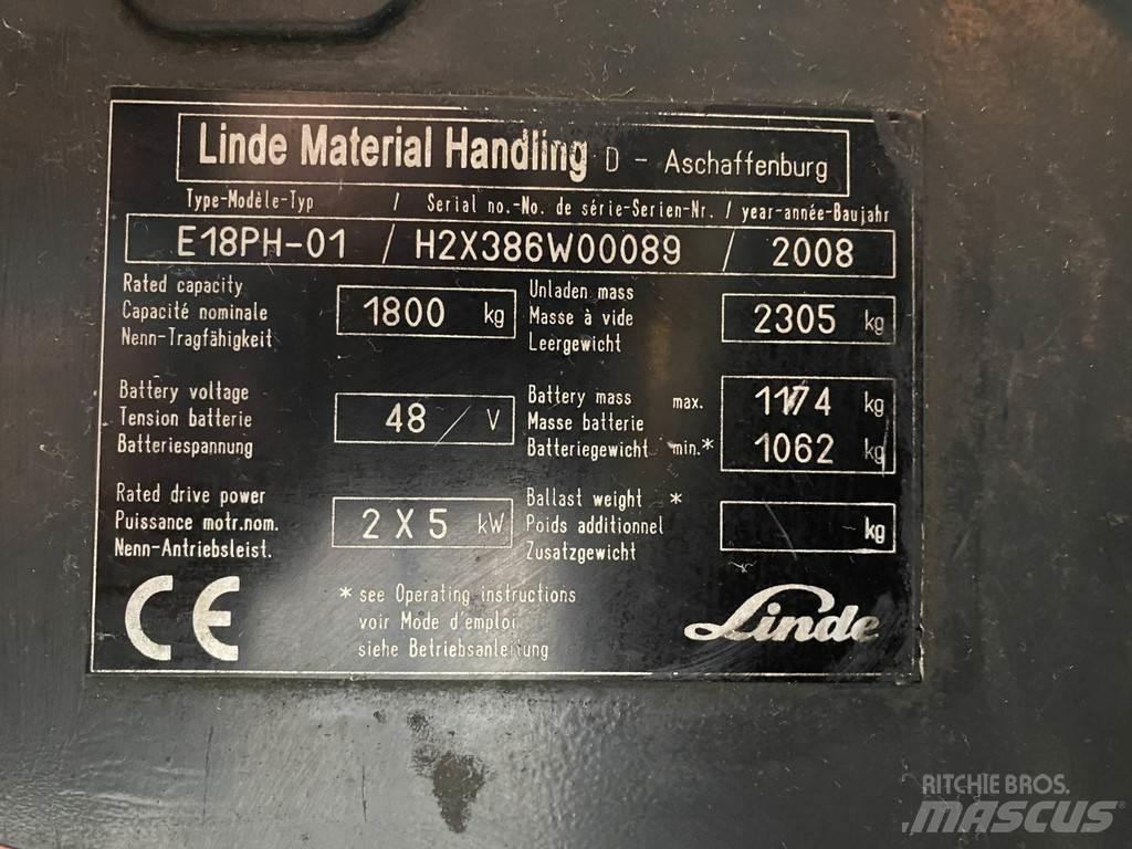 Linde E18PH-01 Elektrikli forkliftler