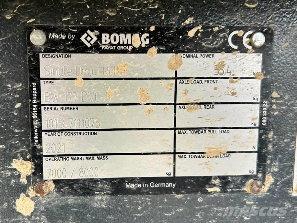 Bomag BW 177 BVC-5 Tek tamburlu silindirler