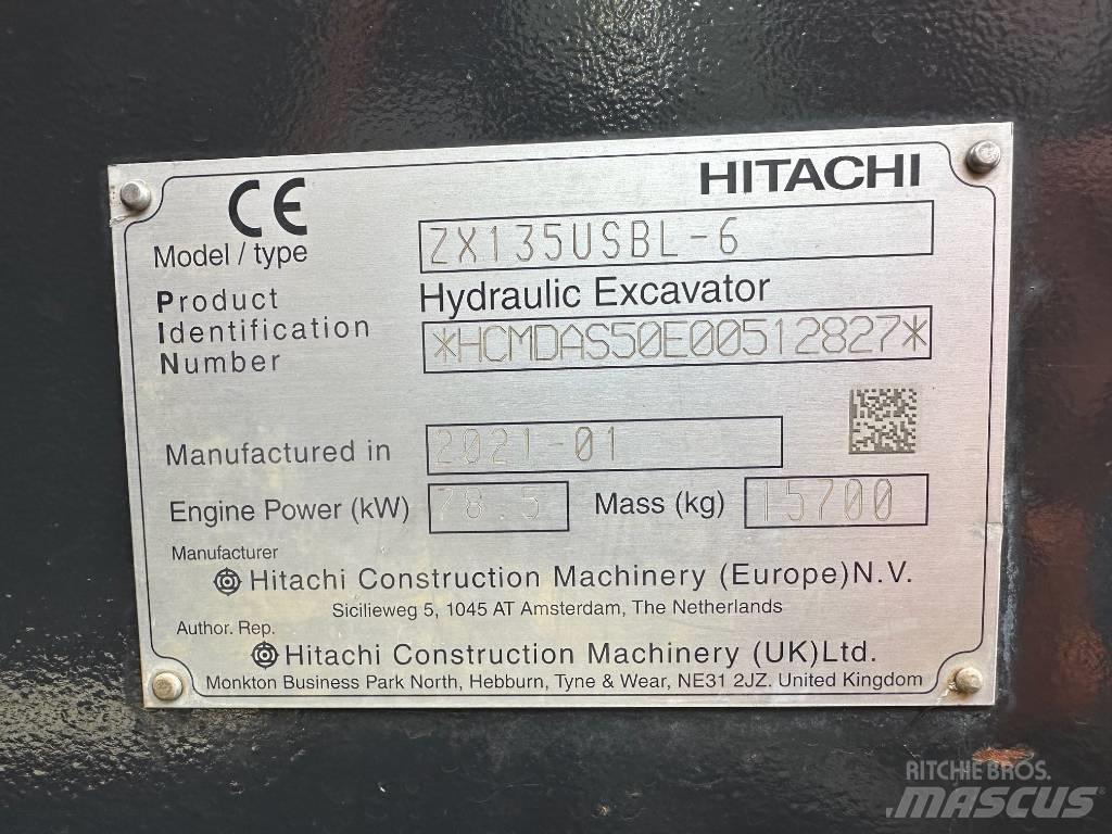 Hitachi ZX 135 US-6 Paletli ekskavatörler