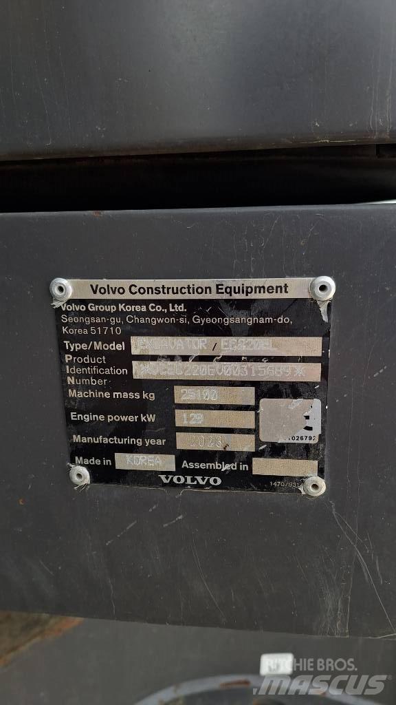 Volvo EC220E Paletli ekskavatörler
