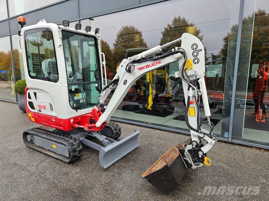 Takeuchi TB 216 Mini ekskavatörler, 7 tona dek