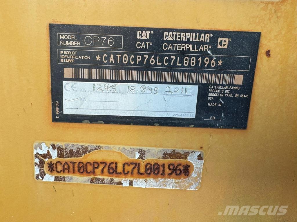 CAT CP76 (19t) Tek tamburlu silindirler