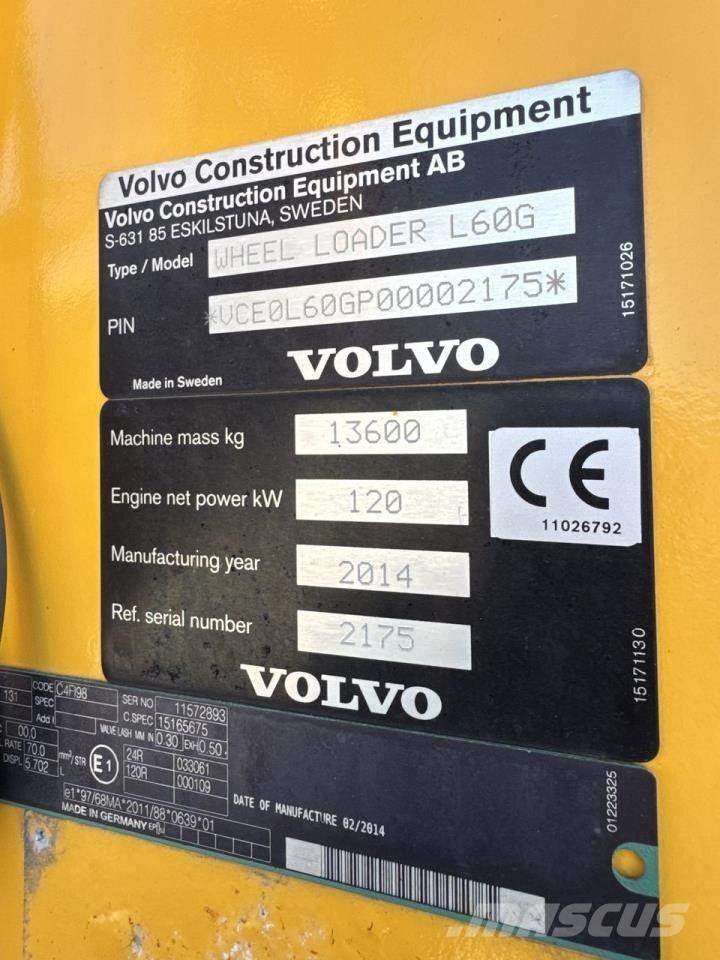 Volvo L60G Tekerlekli yükleyiciler