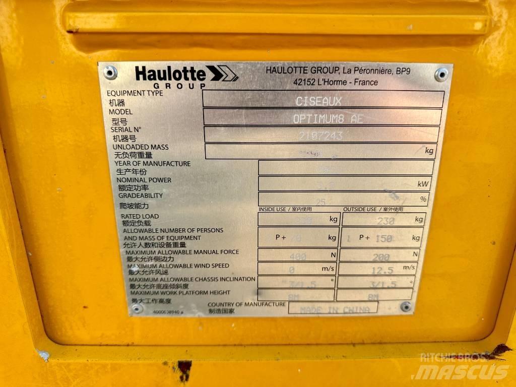 Haulotte OPTIMUM 8 Makasli platformlar