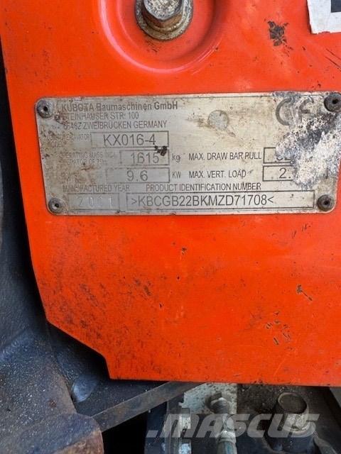 Kubota KX 016-4 Mini ekskavatörler, 7 tona dek