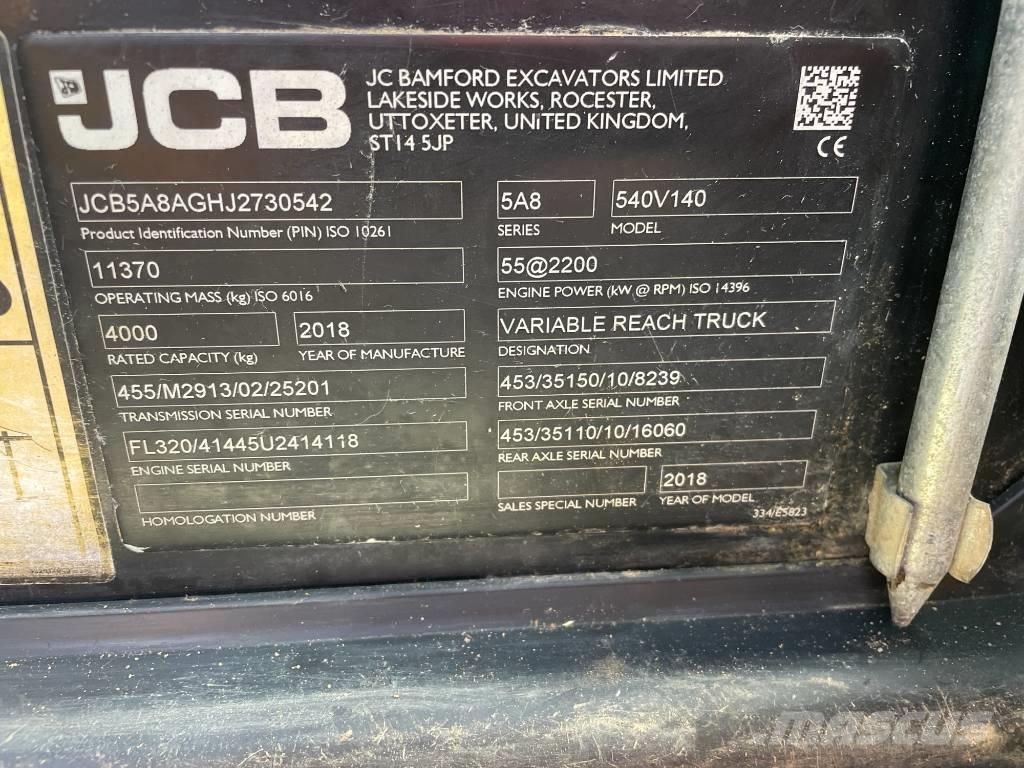 JCB 540-140 Teleskopik yükleyiciler
