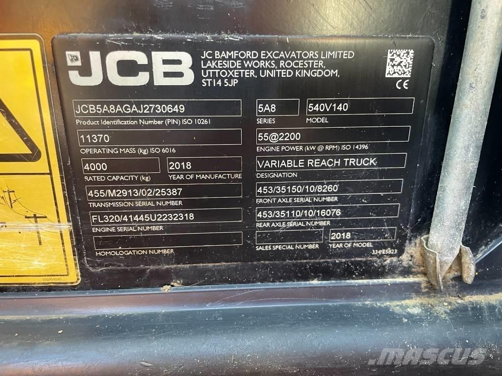 JCB 540-140 Teleskopik yükleyiciler