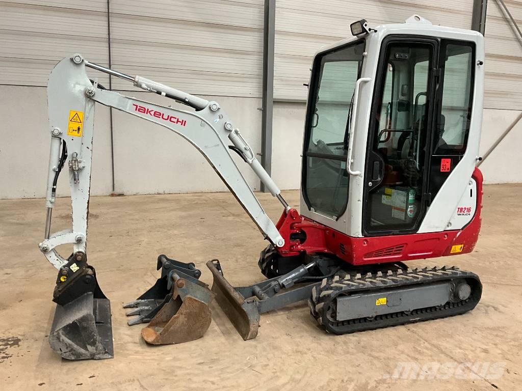 Takeuchi TB 216 Mini ekskavatörler, 7 tona dek