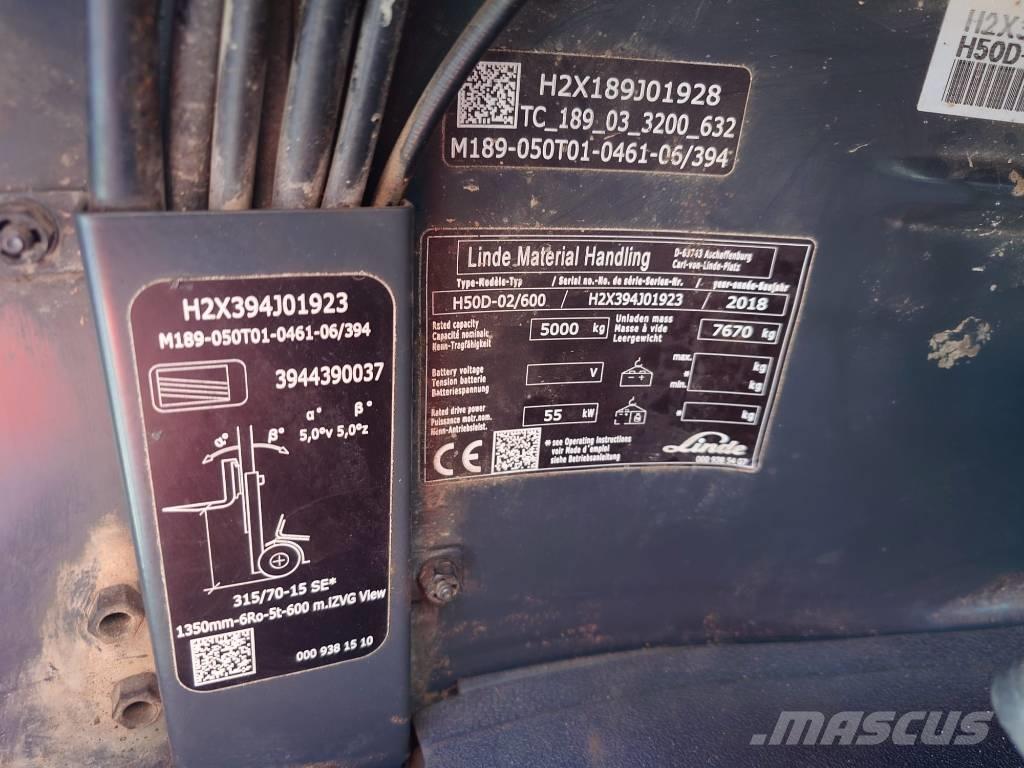 Linde H50D600/394 Dizel forkliftler