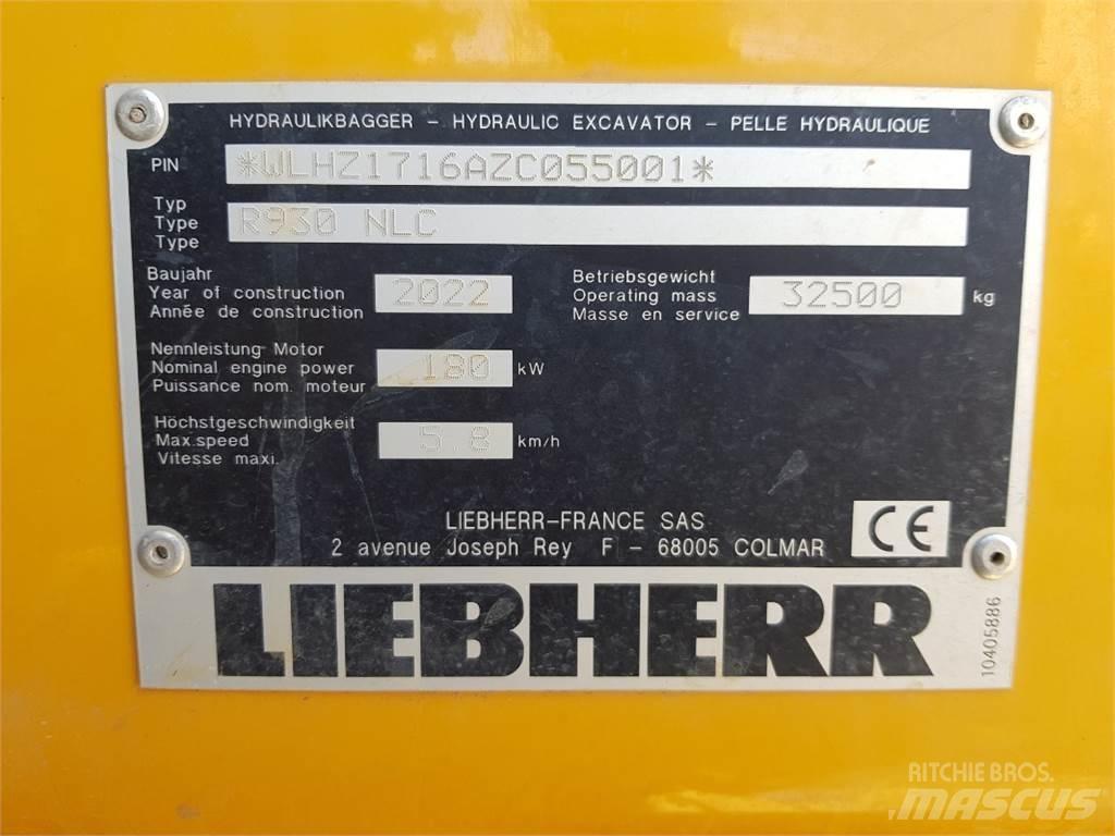 Liebherr R930 Paletli ekskavatörler