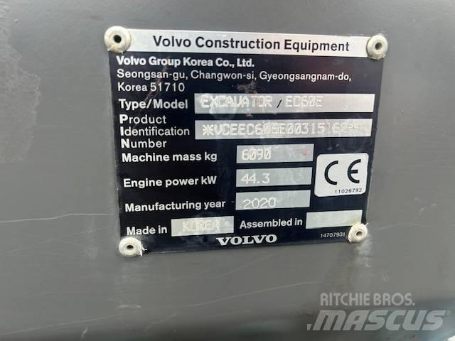 Volvo EC 60 E Mini ekskavatörler, 7 tona dek
