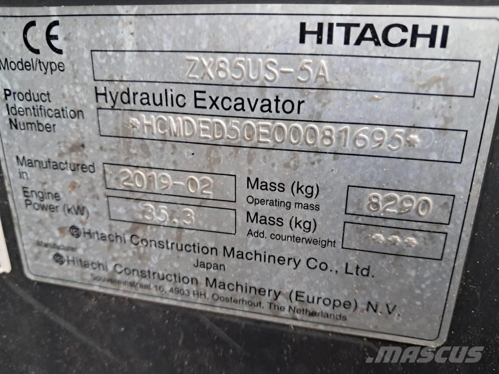 Hitachi ZX 85 US-5 A Midi ekskavatörler 7 - 12 t