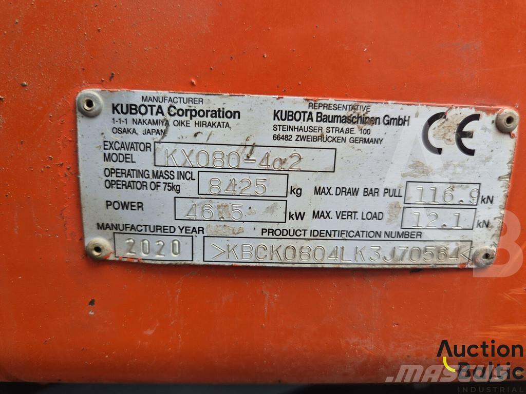 Kubota KX080-4a2 Midi ekskavatörler 7 - 12 t