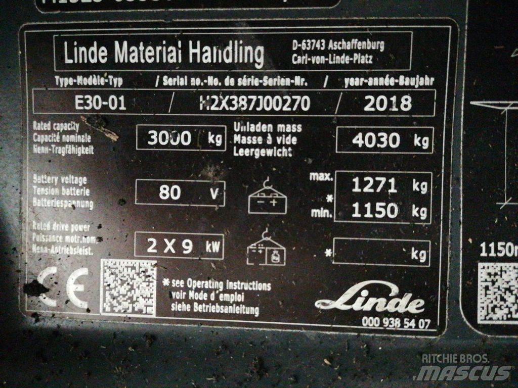 Linde E30-01 Elektrikli forkliftler
