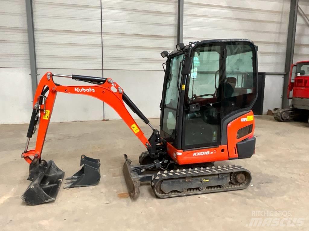 Kubota KX 018-4 Mini ekskavatörler, 7 tona dek