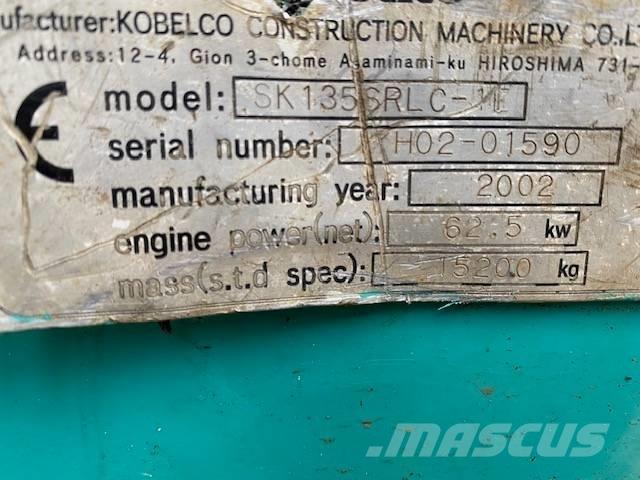 Kobelco SK 135 SR LC Paletli ekskavatörler
