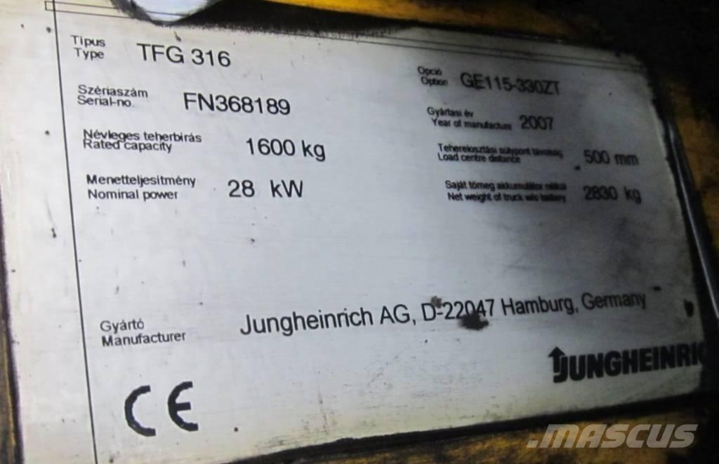 Jungheinrich TFG 316 LPG'li forkliftler