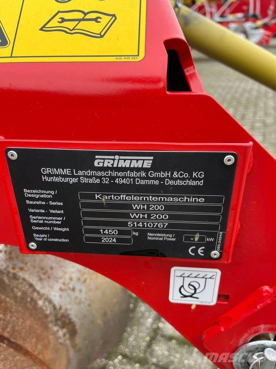 Grimme WH 200 Patates hasat makinalari