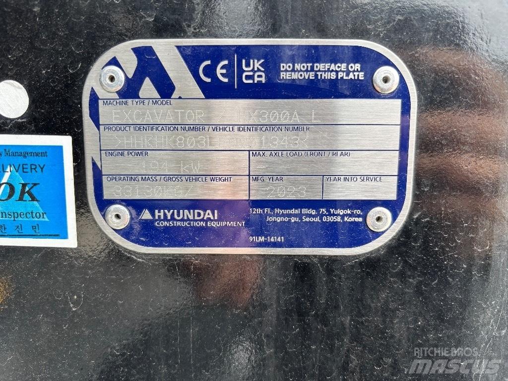 Hyundai HX300A L Paletli ekskavatörler