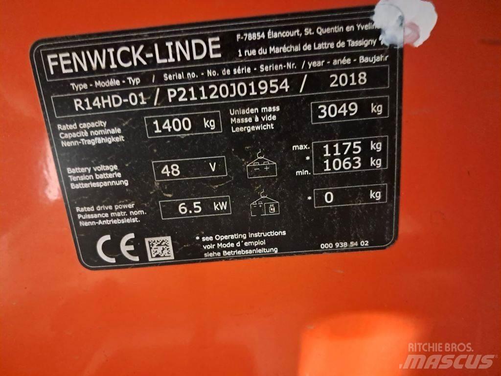Linde R14 HD Reach truck - depo içi istif araçları