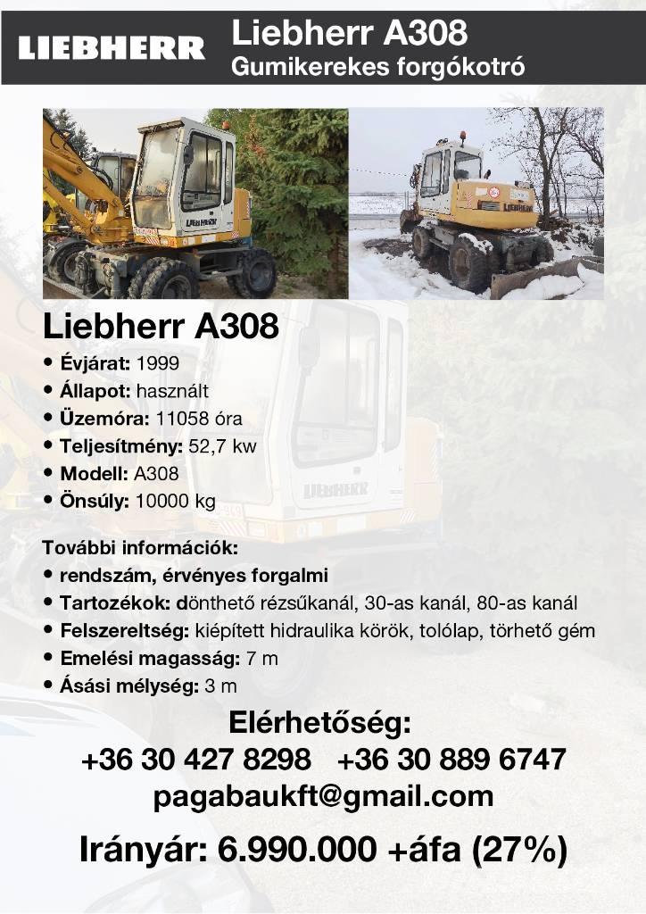 Liebherr A 308 Lastik tekerli ekskavatörler