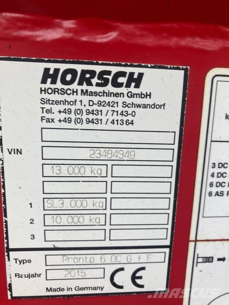 Horsch PRONTO 6DC Kombine hububat mibzerleri