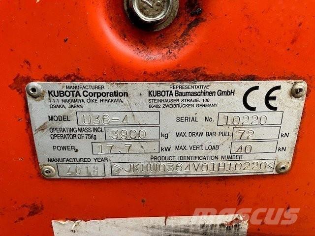Kubota U36-4 Paletli ekskavatörler