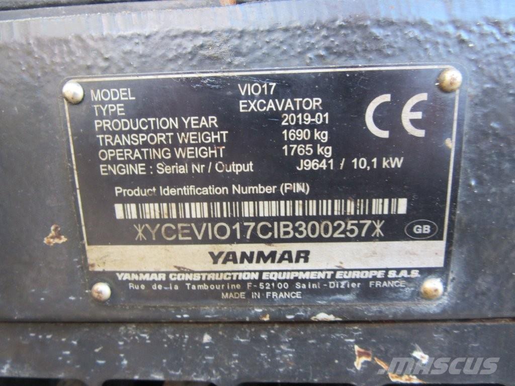 Yanmar ViO17 Paletli ekskavatörler