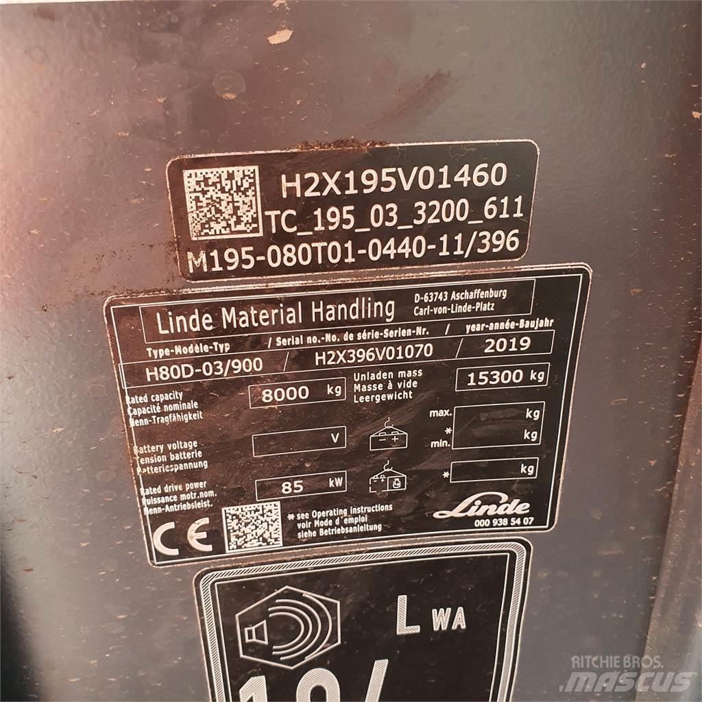 Linde H80D/900 Dizel forkliftler