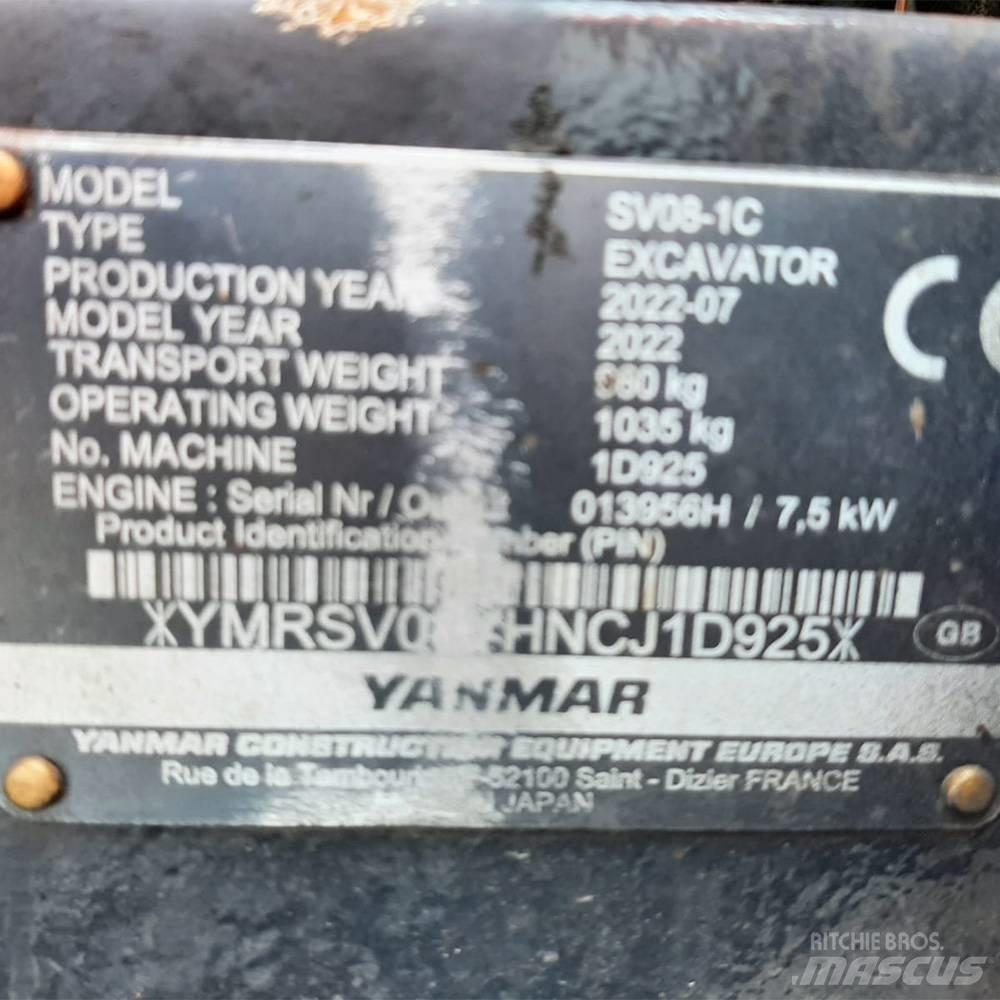 Yanmar SV 08 Mini ekskavatörler, 7 tona dek
