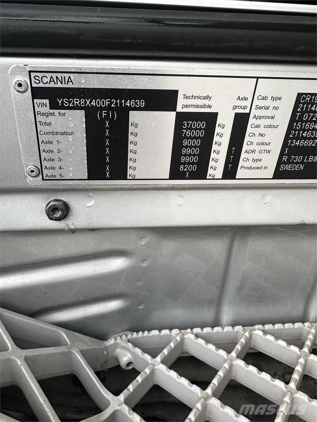 Scania R 730 Kapali kasa kamyonlar