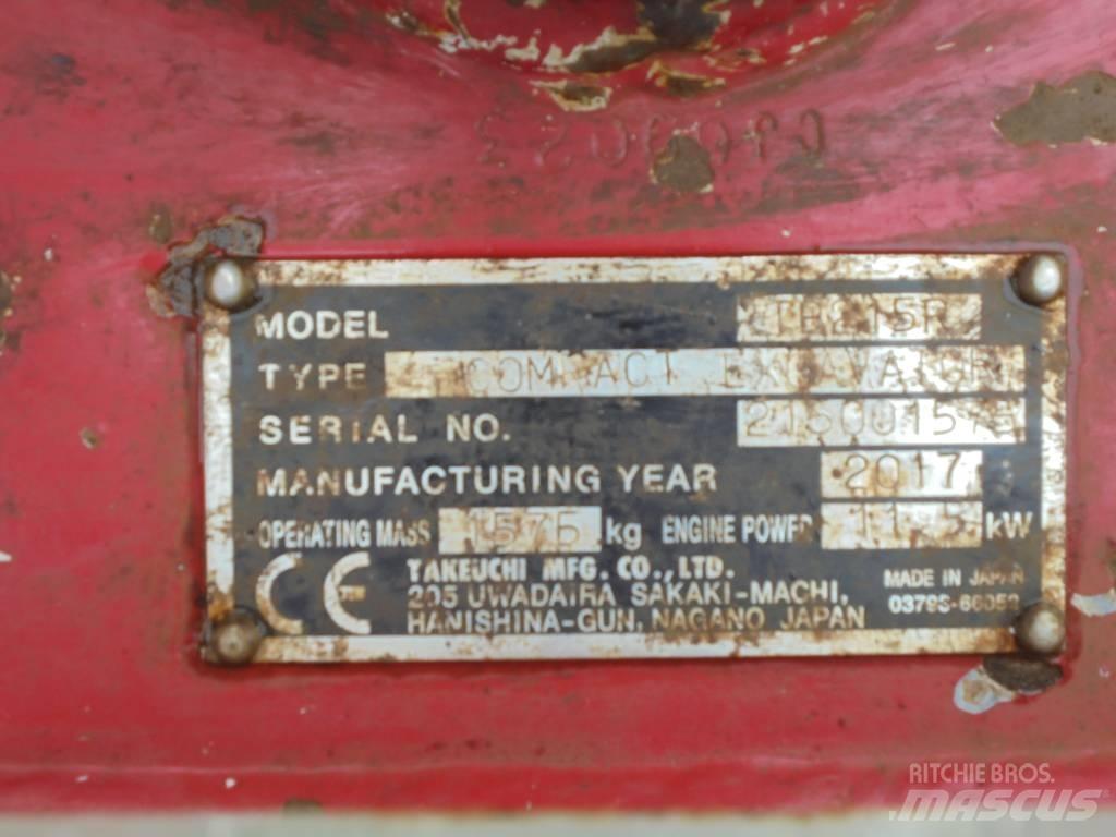 Takeuchi TB215R Mini ekskavatörler, 7 tona dek