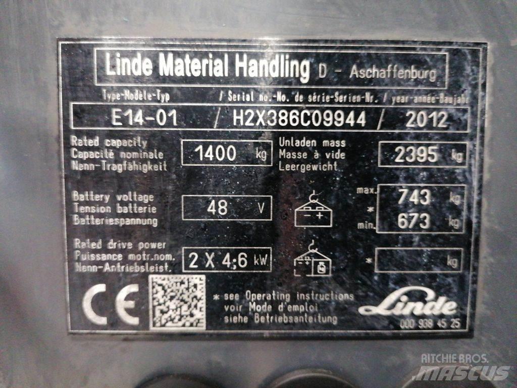Linde E14-01 Elektrikli forkliftler